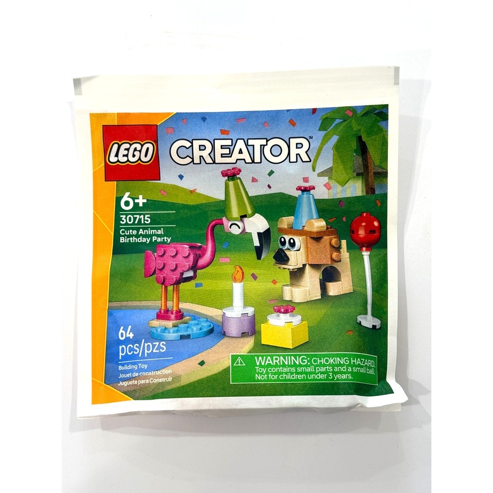 Lego Creator #30715 Cute Animal Birthday Party 64pcs Paperbag NEW SEALED